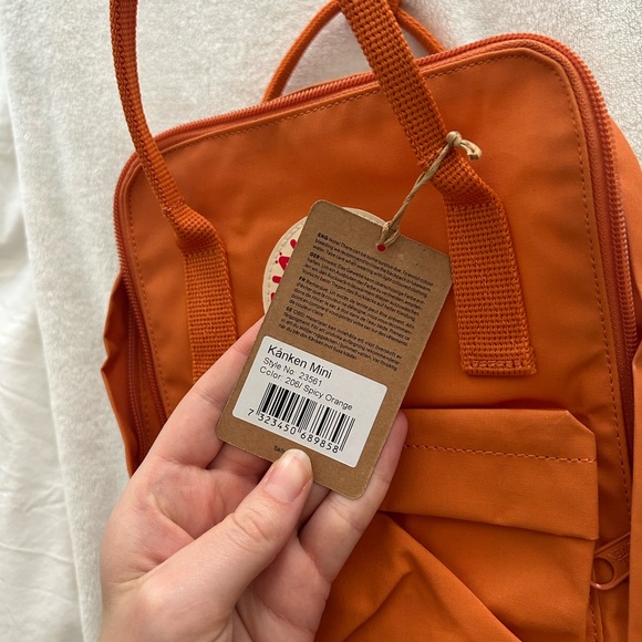 Kånken Mini Orange Backpack - Picture 3 of 8